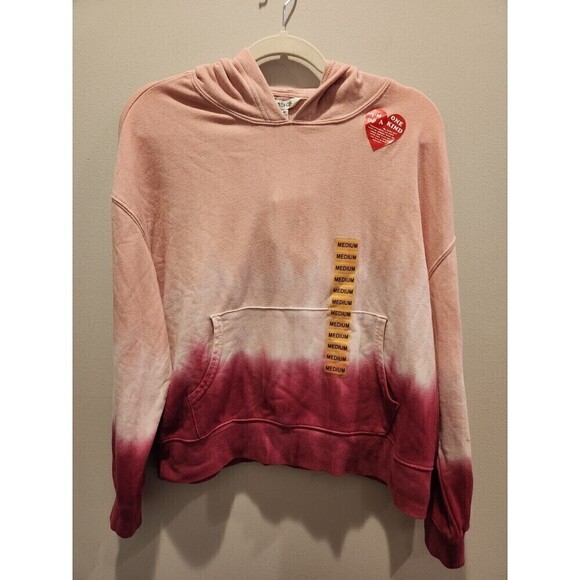 Wildfox Tops - Wildfox Womens Olivia Tie-Dye Hoodie Nwt Sz M Front Hoodie Pocket Crop Relaxed